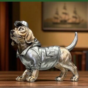 Baseball Pup Resin Sculpture